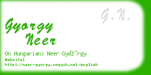 gyorgy neer business card